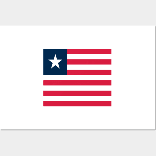 Liberia flag Posters and Art